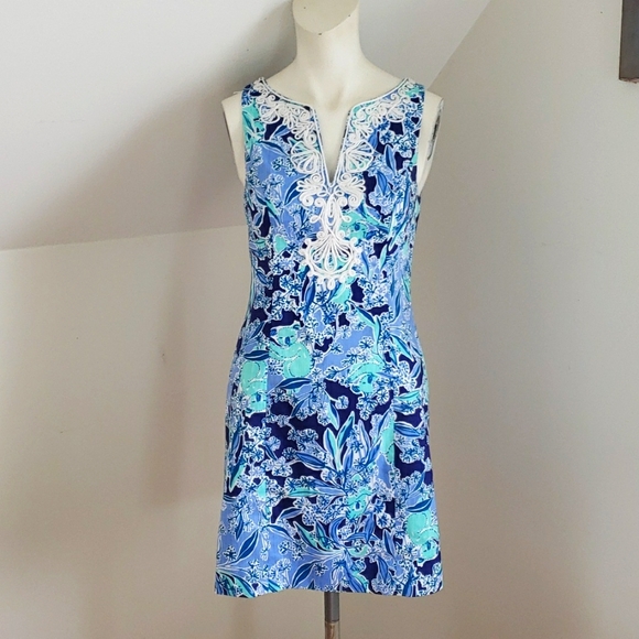 Lilly Pulitzer GABBY SHIFT Dress Royal Purple Koalafications Sleeveless Zip S 0 - Picture 3 of 16